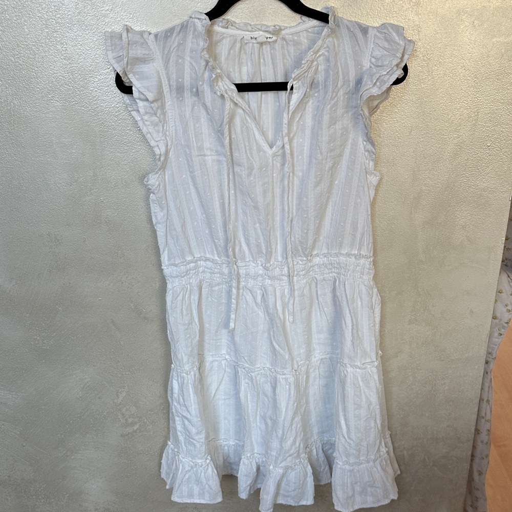 Blu Pepper Ruffle Sleeve Mini Dress sz large